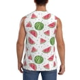 thumbnail image 4 of Fotbe Men's Hand Drawn Watermelon Print Men's Sleeveless Muscle Tank Tops Casual T-Shirts for Gym Workout Beach-XX-Large, 4 of 8