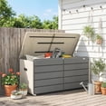 thumbnail image 2 of Outsunny 757 L Outdoor Storage Box with Lockable Lid, Beige and Grey, 2 of 10