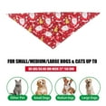 thumbnail image 4 of 2 piezas Navidad mascota escupir toalla Perro toallita algodón estampado gato bufanda babero MFZFUKR CPB-US-FXT43-2, 4 of 5