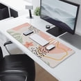 thumbnail image 2 of Long Mouse Pads for Desk,Orange Boho Plant Pattern Desk Mats on Top Of Desks, Desk Mouse Pad Extra Large with 3mm Non-Slip Base and Stitched Edge for Gaming,Office,Work,Home 31.5"x11.8", 2 of 6
