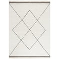 thumbnail image 2 of SAFAVIEH Easy Care Myrtle Cross Cotton Machine Washable Area Rug, Ivory/Black, 8' x 10', 2 of 12