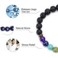 thumbnail image 7 of Chakra Bracelet 7 Chakra 8mm Natural Stone Healing Bracelet Stress Relief Yoga Beads Anxiety Bracelet Aromatherapy Essential Oil Diffuser Bracelet Bangle, 7 of 7