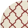 thumbnail image 4 of SAFAVIEH Cambridge Liam Geometric Wool Area Rug, Ivory/Rust, 6' x 6' Round, 4 of 6