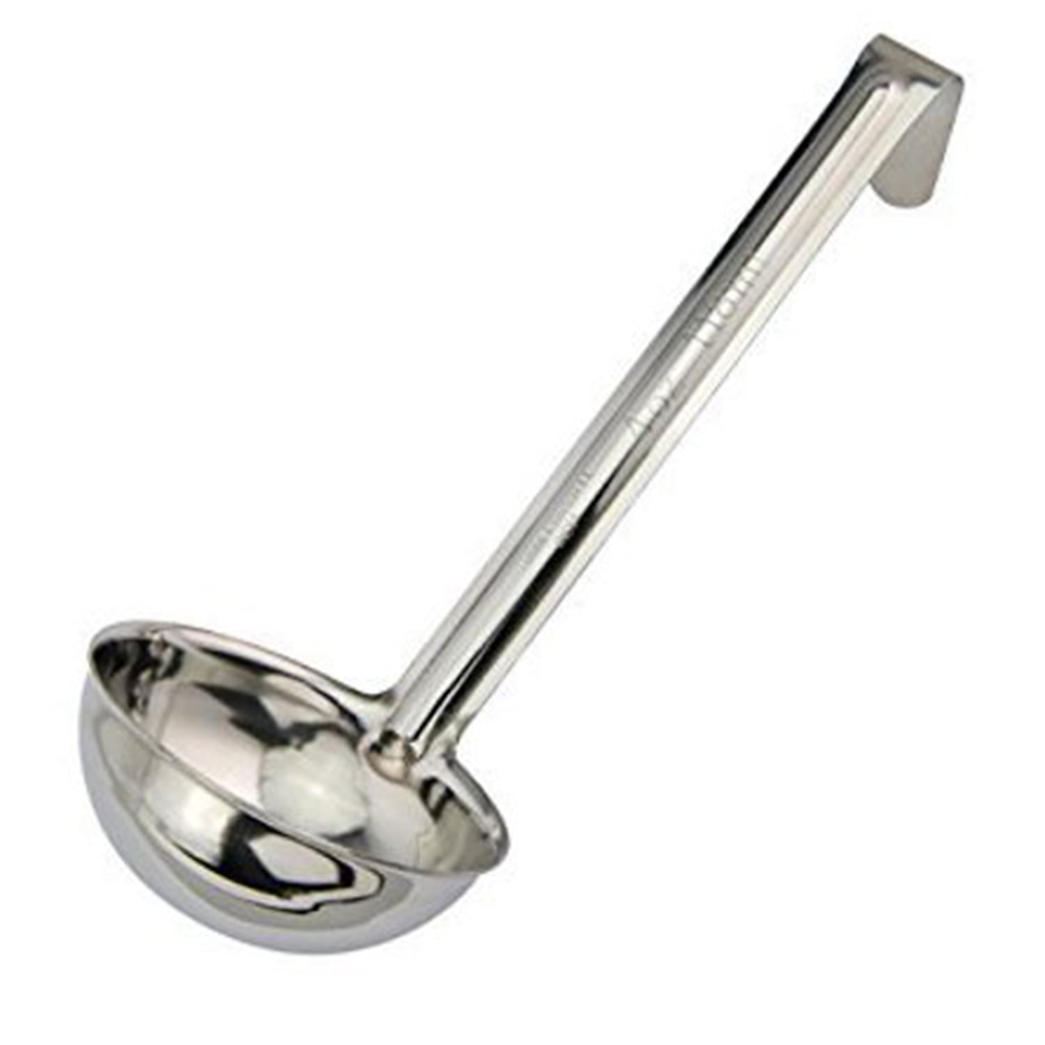 Solid Serving Spoon 4 Oz Stainless Steel Soup Ladle with 6-Inch Handle NSF Winco LDI-40SH One Piece Sauce Portioner 