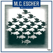 M.C. Escher OFFICIAL | 2026 12x24" (Hanging) Square Wall Calendar | Plastic-Free