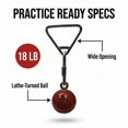 thumbnail image 7 of Throwing Weight Hammers Solid Iron Lathe-Turned Ball with Ball Bearing Swivel & Wide Grip Handle, 18 lb, 7 of 7