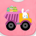 thumbnail image 4 of Inktastic Easter Bunny in Dump Truck Delivering Easter Eggs Boys or Girls Baby Bib, 4 of 4