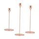 thumbnail image 2 of Candelabros para velas cónicas Candelabros decorativos Se adapta a 3/4 de pulgada Oro rosa, 2 of 9