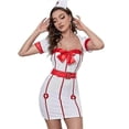 thumbnail image 1 of Conjunto de lencería sexy para mujer, babydoll, cosplay, enfermera, uniforme escolar, mucama francesa, ropa de dormitorio., 1 of 5
