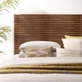 thumbnail image 7 of Wall Mount Headboard, Queen Size, Walnut, Wood, Mid Century Bedroom, Modern Contemporary HB35759, 7 of 7