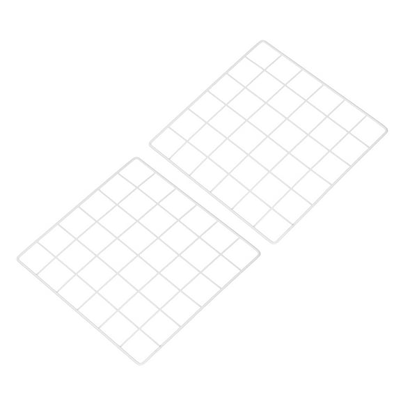 Uxcell 12"x12" Wire Grid Panel, 2 Pcs WWall Grid Decorative Board Photo Display for Home Office Wedding, White