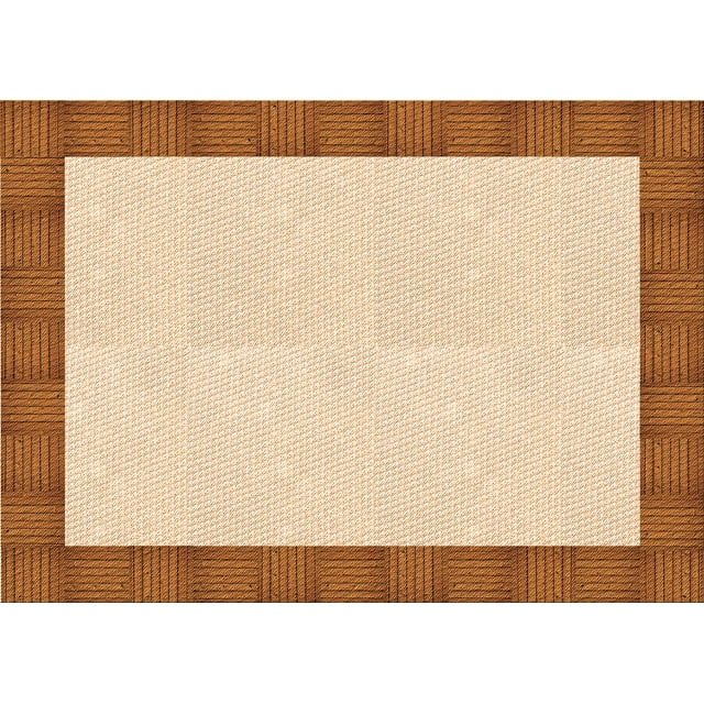 Ahgly Company Tapis Rectangulaire d'Intérieur Lavable en Machine Orange Transitionnel, 2 Pieds x 5 Pieds
