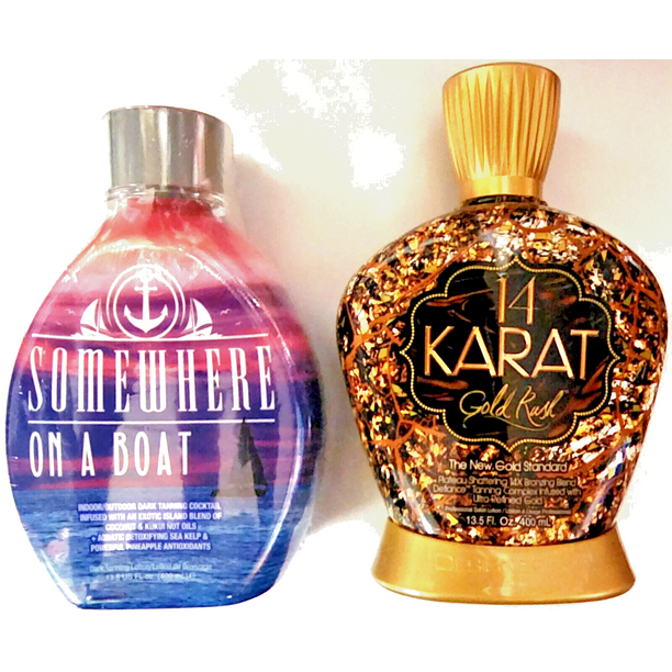 Skin 14 Karat Gold Rush Bronzer Tanning Lotion & Somewhere On A Boat
