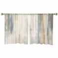 thumbnail image 3 of Beige Grey Sheer Curtains 54 Inches Length 2 Panels Set, Window Sheer Curtains for Living Room/Bedroom, Abstract Mottled Art Retro Modern Painting Light Filtering Rod Pocket Curtain 52'' x 54'' x 2, 3 of 7