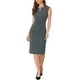 thumbnail image 2 of Vestido de tubo sin mangas para mujer Inspire Chic, vestido profesional de oficina, color gris, 2 of 6