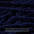 thumbnail image 3 of Super Soft King Blanket Dark Navy Premium Silky Flannel Fleece 3D Checkered Lightweight Bed Blanket All Season Use (Dark Navy Checkered, King(90"x110")), 3 of 5