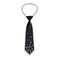 thumbnail image 2 of Pearl Rhinestone Chain Necktie, Sparkling Crystal Beaded Unisex Accessory, Adjustable Length Rust Proof Chain Tie, Elegant Luxury Formal Jewelry for Wedding Party Business Vintage Event Daily Wear, 2 of 5