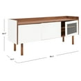 thumbnail image 5 of SAFAVIEH Safiya 2-Shelf Media Stand Walnut / White, 5 of 7