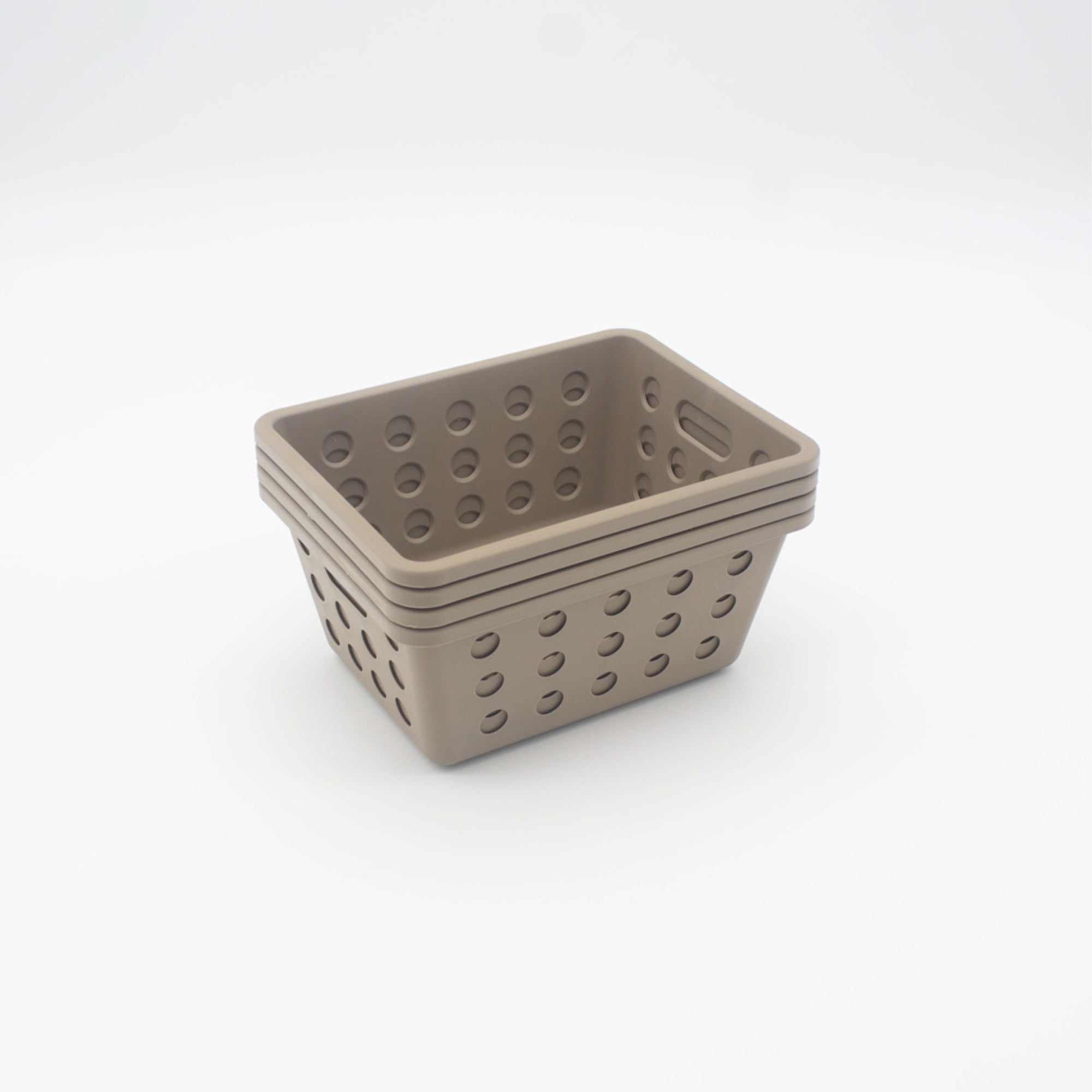 4Pc Small Basket Set 7 x 5 x 3 Warm Gray