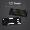 thumbnail image 2 of XVX Keycaps 75% Percent - Black and White Keycaps, PBT Keycaps ISA Profile, 189 Keys Full Keyboard Keycaps for Cherry MX Covers Fullsize 60% 65% 75% 80% 100% Gaming Keycaps, Black, 2 of 6