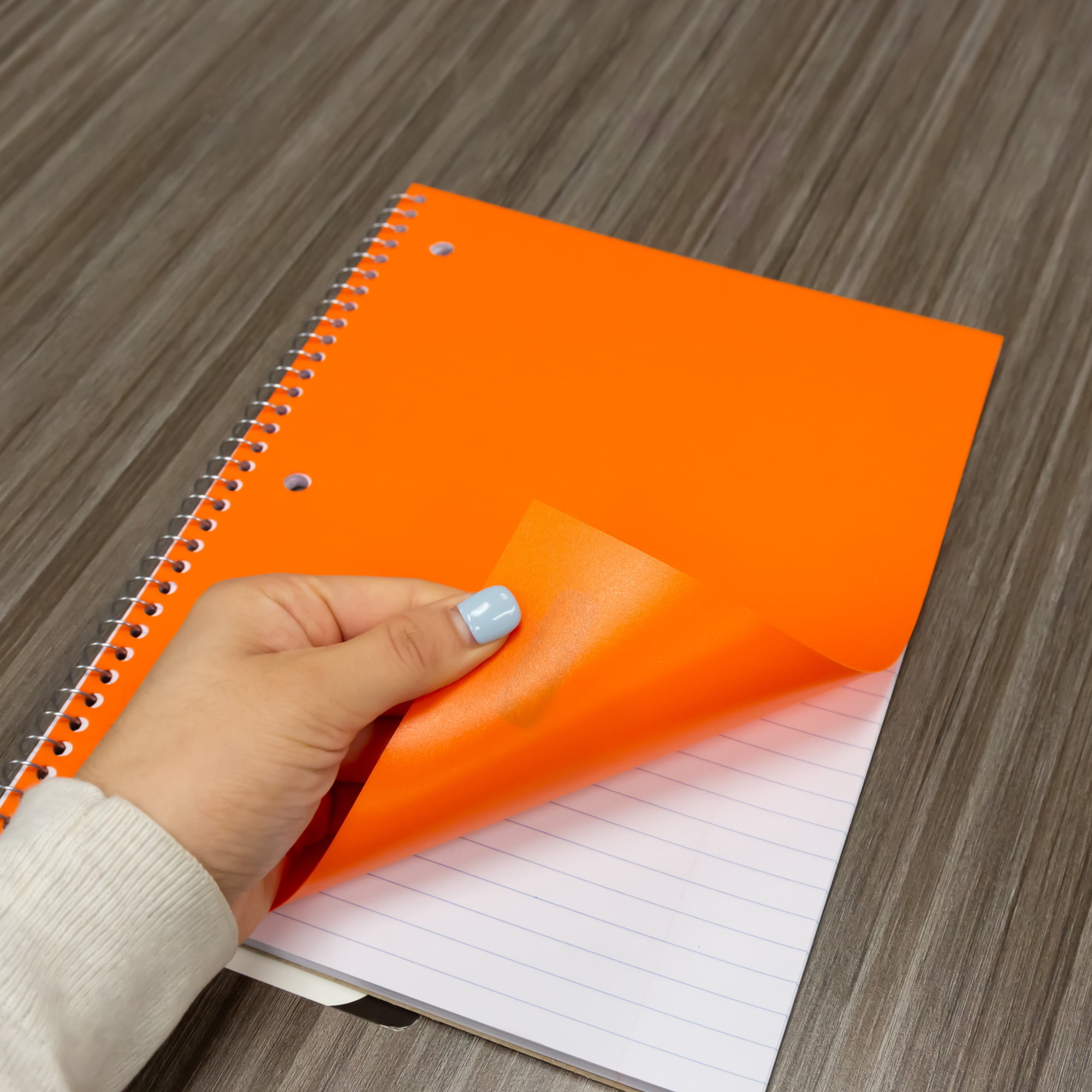 Spiral Notebooks, 1-Subject, Wide/Legal Rule, Randomly Assorted Cover Color, (70) 10.5 x 8 Sheets