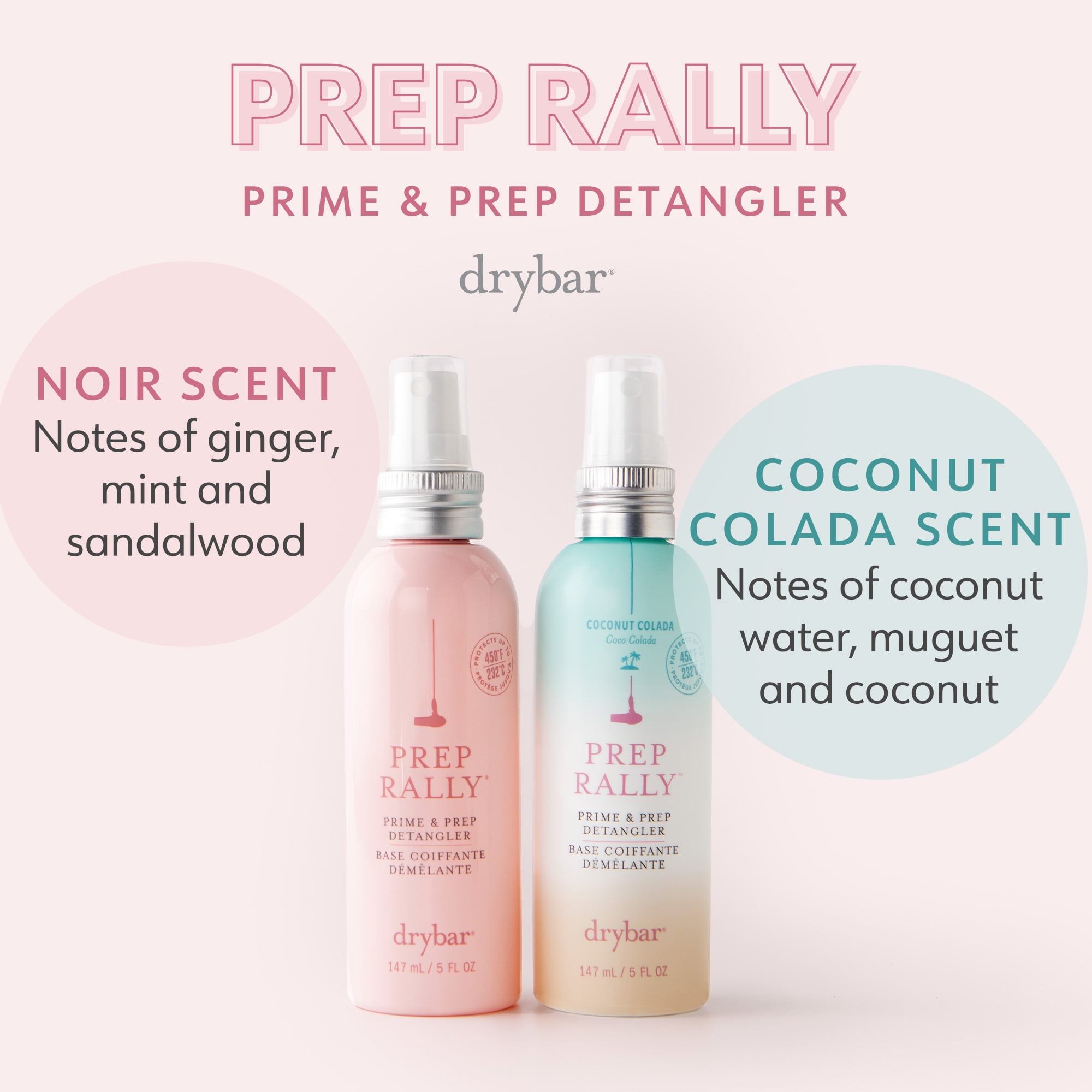 Drybar Prep Rally Prime & Prep Hair Detangler Spray Hair Care, Coconut Colada Scent, 5 oz