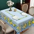 thumbnail image 3 of Blue Tablecloth for Rectangle Tables,Lemon Table Cloth,Table Cover for Dining Kitchen Decor Party Banquet,60x84, 3 of 5
