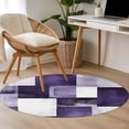 thumbnail image 5 of Purple Abstract Round Area&nbsp;Rug 3.3ft Modern Rustic Geometric Non-Slip&nbsp;Washable Circle Rugs Soft Felt Indoor Floor Mat for Bedroom Kitchen Living Room Bathroom, 5 of 9