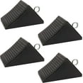 thumbnail image 1 of AFA Tooling - Heavy Duty Rubber Wheel Chocks w/Eyebolt Tie Off Handles - RV Wheel Chock for Front & Back Tires - Quick Grip Ribbed Design - Great for Your Camper, Trailer, RV, Truck, Car, ATV - 4 Pack, 1 of 4