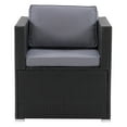 thumbnail image 3 of CorLiving Parksville Resin Wicker and Steel Patio Armchair with Cushions, Standalone or as Part of a Set, Sold Individually, 3 of 8