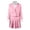 Pink-AHyfF, variant on OJSFQUFP Women 2 Piece Outfits Color Block Crop Mini Skirt Sets Matching Set Casual Business Skirt Suits