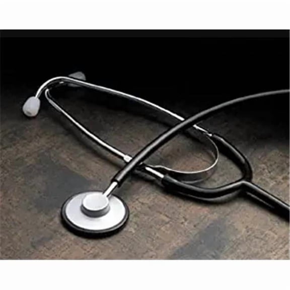 Tech Med 1100 22 in. Single Head Stethoscope, Black