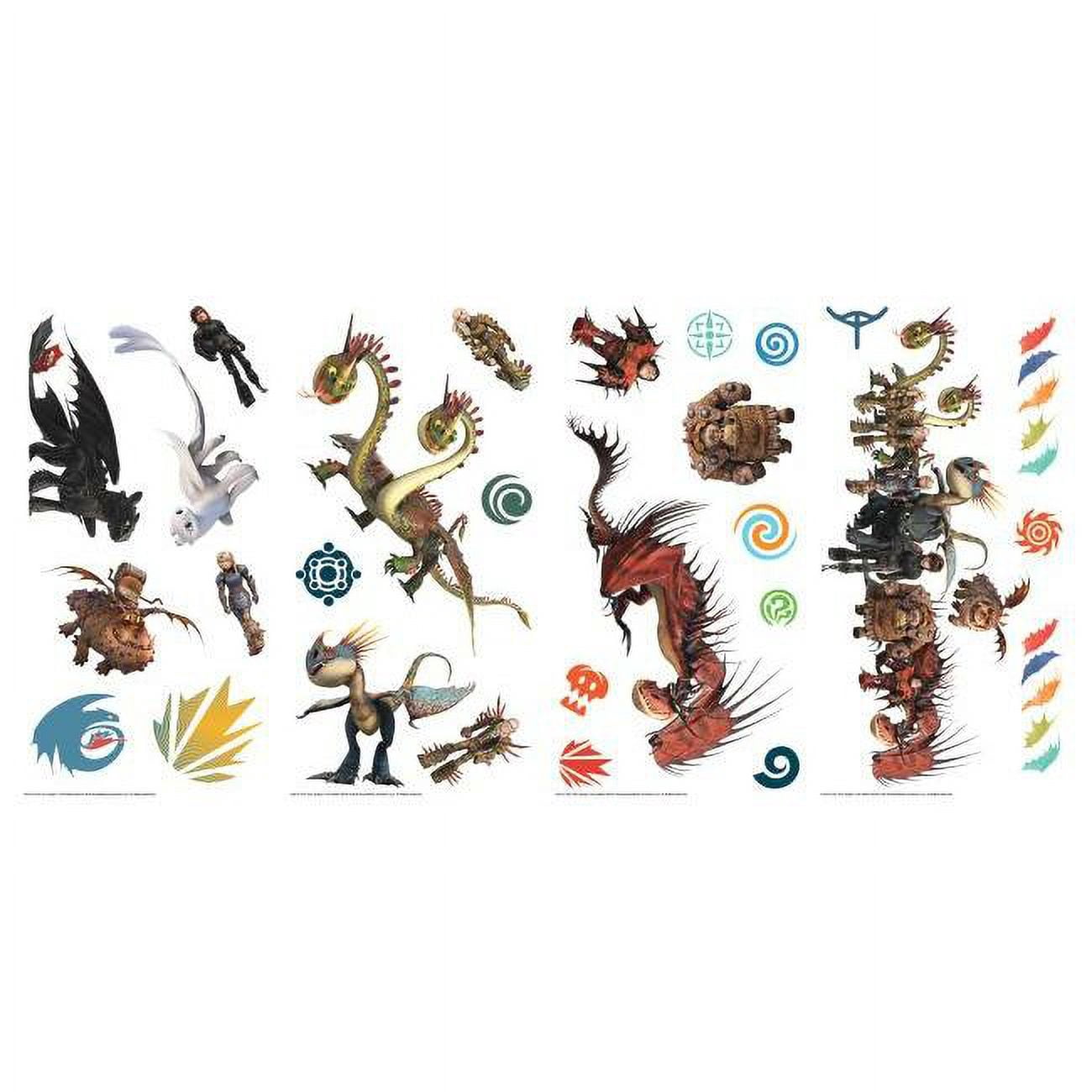 Wandaufkleber Drachenzähmen – Hiccup & Toothless Broken Design, 60x35 Cm