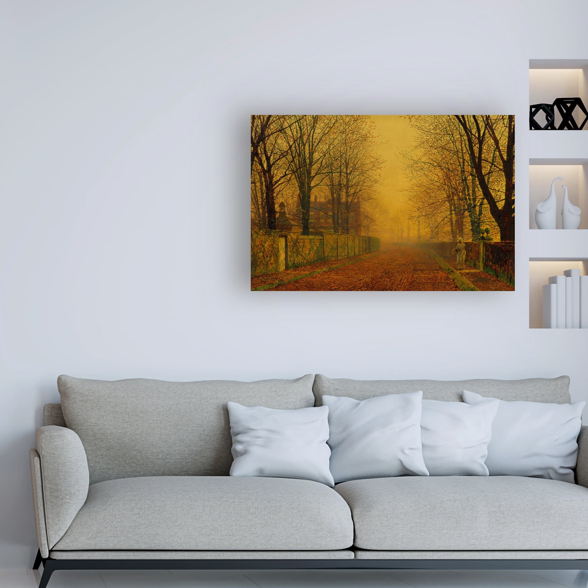Trademark Fine Art 'Evening Glow' Canvas Art by John Atkinson Grimshaw