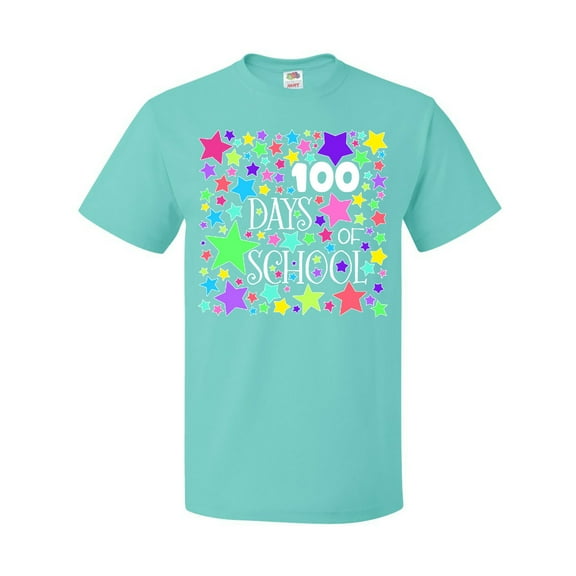 Inktastic 100 Days of School Pastel Stars T-Shirt