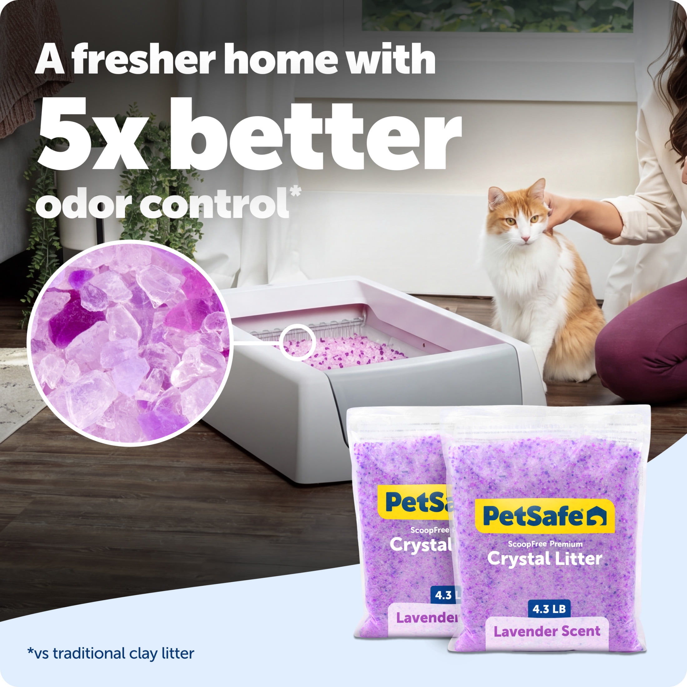 PetSafe ScoopFree Premium Lavender Crystal Cat Litter 4.3 lb 2