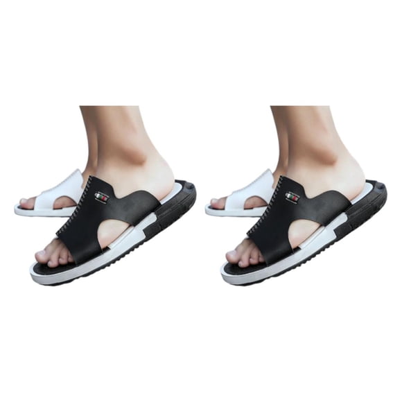 Sonducket 2 piezas de sandalia para caminar en la playa para hombre, para viajar, senderismo, portátil, de verano, de cuero, con punta abierta, Type3 NO3