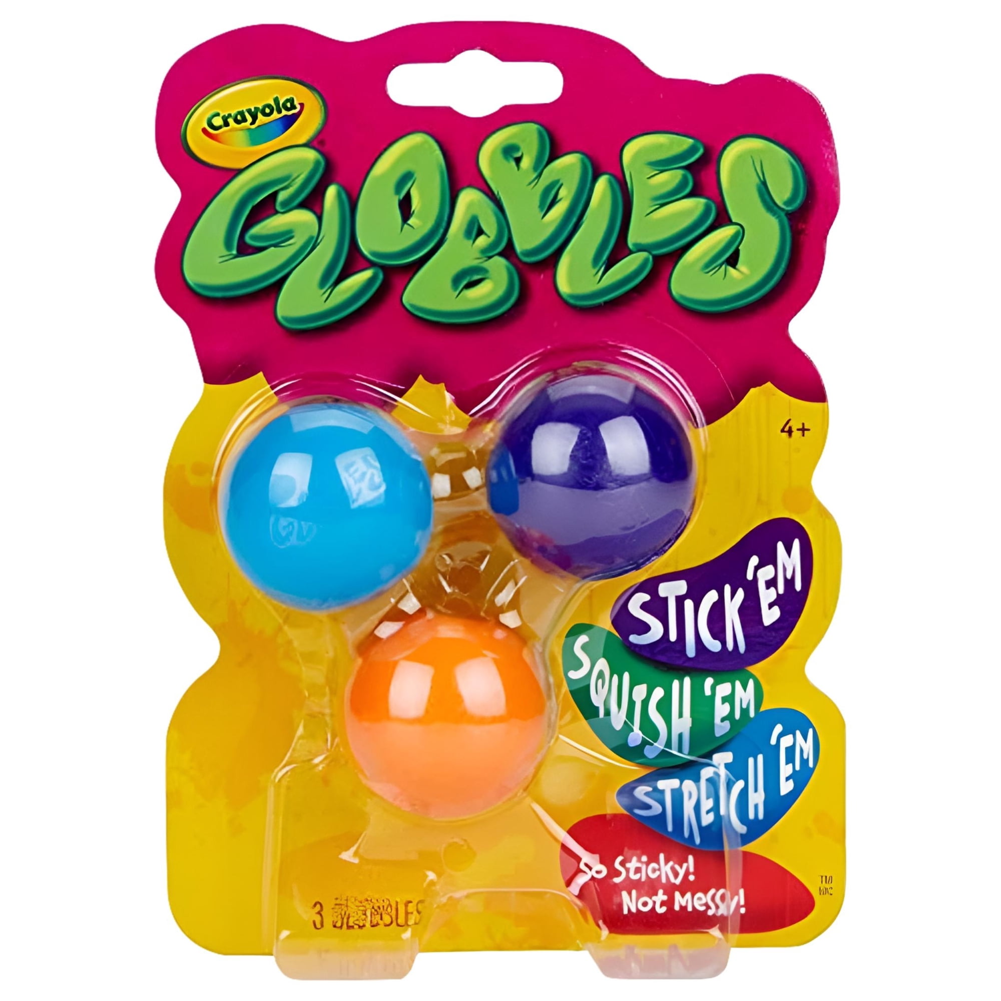 Crayola Globbles, 3 Ct, Fidget Toys, Sensory Play, Washable Stress Balls, Squish Toy Gifts for Kids, Ages 4+