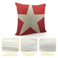 thumbnail image 4 of ONETECH  Red Star Throw Pillow Cover,Abstract USA Star Design on The Rose Background Burlap Pillow Cases Decorative for Women Girls Boys Couch Sofa Bedroom Living Room, 4 of 5