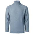 thumbnail image 4 of Gibobby Suéter para hombre Suéter de algodón trenzado con cuello redondo para hombre, suéter casual de manga larga para otoño(Azul,Grande), 4 of 5