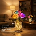thumbnail image 5 of LED Changing Rose Lamp, Glass Vase with Dimming & Touch Control - Cordless Table Night Light for Valentineâs Day, Mother and Birthday Gifts (Battery Powered), 5 of 5