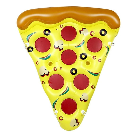 TechWave Inflatable Pizza Float Summer Adult Water Lounger Color Entertainment Floating Bed Pool Ride Swimming Double Tube Pool Swimming Gear Floating Mattress for Pool Birthday Pool Floats for Kids