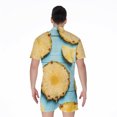 thumbnail image 2 of Sliced Pineapple Short Sleeve Men'S Rompers, Pineapple Aloha Tropical Fruits Hawaiian Casual Summer Jumpsuits Outfit, 2 of 4