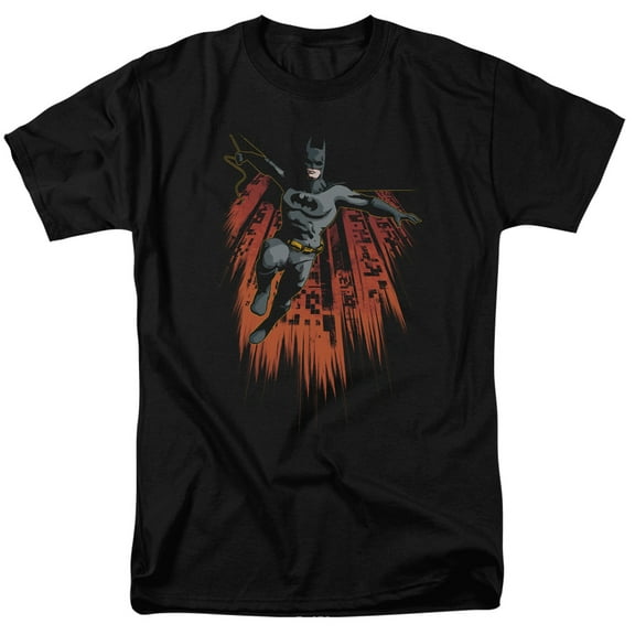 Batman Majestic S/S Adult 18/1 T-Shirt Black