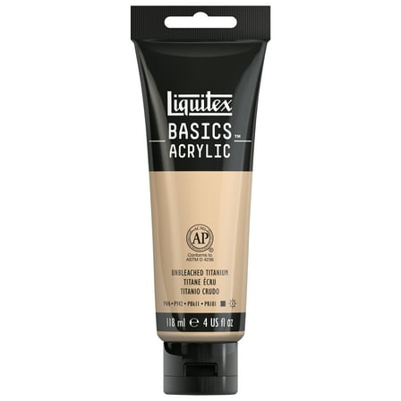Liquitex BASICS Acrylic Color, 4 oz. Tube, Unbleached Titanium
