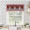 thumbnail image 4 of Fat Chef Kitchen Valance Curtains for Living Room/Bedroom/Bathroom/Window,Buffalo Plaid Checked Flag Rod Pocket Red Kitchen Decor Window Valance Tiers Small Cafe Curtains Drape Panel Accessories,54x18, 4 of 5