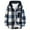 Navy, variant on Flannels for Men Trendy Button Up Plaid Hooded Jackets with Drawcord Long Sleeve Cpzy Casual Coat Outerwear (XL, Pink)
