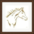 thumbnail image 1 of Great Art Now Gilded Filly on White by Chris Paschke Framed Wall Art 20"W x 20"H, 1 of 3