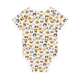 thumbnail image 2 of Daiia Dog Faces Printed Unisex-Baby Short Sleeve Onesies Bodysuits Baby Climbing Clothes Soft and Comfortable Romper with Expandable Shoulder Design-6 Months, 2 of 8