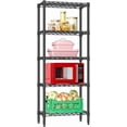 thumbnail image 5 of M MZG 5 Tiers Wire Shelving Unit, Dimensions: 23.6"W x 11.8"D x 59.5"H, Total Capacity 1250 lbs, Black, 5 of 16